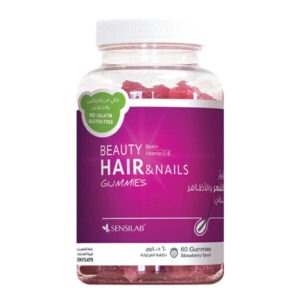 Sensilab Beauty Hair & Nail Gummies 60 Gummies Strawberry Flavor