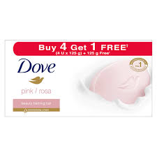 Dove Soap Bar Beauty Cream 125 gm Pink 5+1free