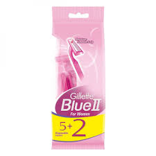 Gillette Razor Blue 2 for Women Disposable Razor 5 + 2 Free Pink