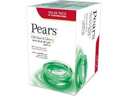 Pears Soap Bar Oil Clear & Glow 125 gm x 4