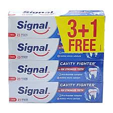 Signal Toothpastes cavity fighter 75 ml 3 +1 Free